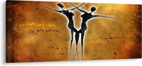 Tablou perechii dansând pictate (120x50 cm)