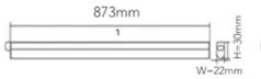 Corp led LedLine 11W, 843mm, Braytron, lumina rece