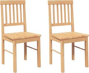 vidaXL Scaune de sufragerie 2 buc Cauciuc din lemn masiv