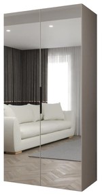 Dulap de haine 100 cm Mirabella 3 (Cașmir + Negru). 1126454