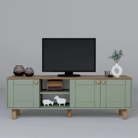 Comoda TV, Hanah Home, Bohemian 1600-84, 160x56x40 cm, Verde