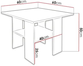 Măsuță de cafea Kessar (Negru + Alb) . 1103722