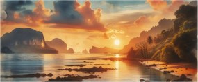 Tablou - Priveliște de pe plajă (120x50 cm)