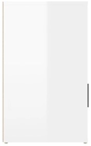 Noptiera, alb extralucios, 50x36x60 cm, lemn compozit 1, Alb foarte lucios