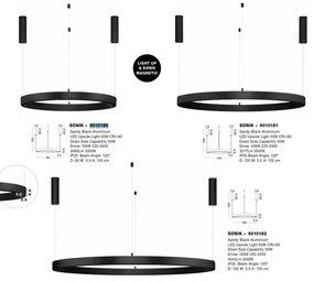 Sistem circular sina magnetica cu iluminat in partea superioara Breda 90cm
