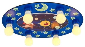 Plafonieră pentru copii LUCCA, 6x E27, 24W, 230V, albastră