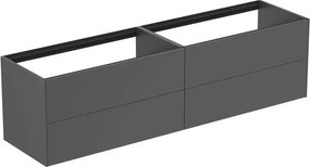 Dulap baza suspendat Ideal Standard Atelier Conca antracit mat 4 sertare 200 cm