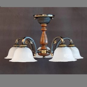 Lustra rustica aplicata cu 5 brate design italian 9940