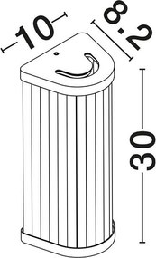 Aplica de perete LED baie IP44 VITREE aurie