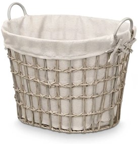 Coș de rufe țesut cu mânere, 44 x 43 x 50 cm