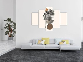 Tablou - Abstracție cu frunze de palmier (150x105 cm)