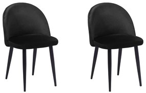 Set 2 buc. scaune pentru sufragerie Visla (negru). 1009934