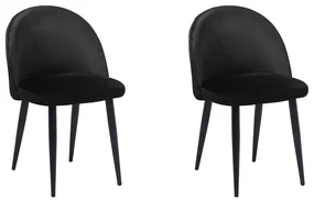 Set 2 buc. scaune pentru sufragerie Visla (negru). 1009934