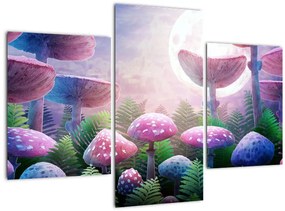 Tablou - Ciuperci sub lună plină (90x60 cm)