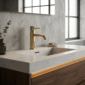 Baterie pentru baie Rea Lungo Stripe Brush Gold Low