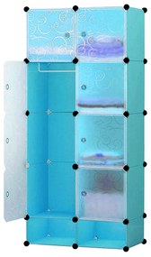 Dulap din plastic-albastru