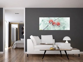 Tablou cu măcieșe înghețate (120x50 cm)