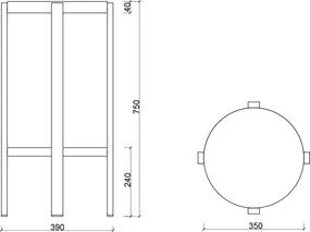 Scaun de bar roșu din oțel (înălțime șezut 75 cm) Doon – noo.ma
