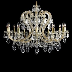 Lustra Maria Theresa cu 12 brate, cristal Bohemia