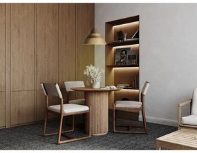 Pendul din lemn pe cablu 1xE27/60W/230V Ø 33 cm lemn masiv/stejar/nuc/lemn de cauciuc