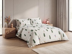 Lenjerie de pat din flanel SKIORA bej Dimensiune lenjerie de pat: 2 buc 70 x 90 cm | 200 x 220 cm