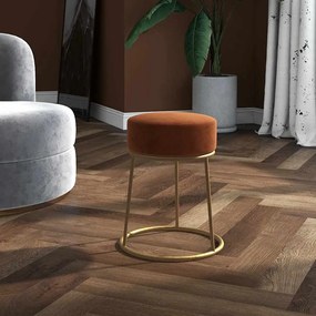 vidaXL Taburet rotund, maro, catifea