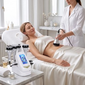 Aparat remodelare corporala si faciala 4-in-1: cavitatie 40K, RF multipolar si tripolar, vacuum RF