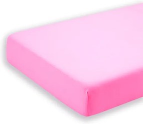 Cearceaf roz cu elastic pentru saltea 60 x 107 cm