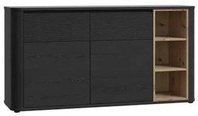 Comodă BASKO negru/stejar