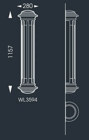 Aplica iluminat exterior din fier forjat, WL 3594