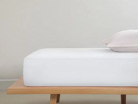 Straight Cearşaf din Bumbac,Double 240X260 Cm Alb