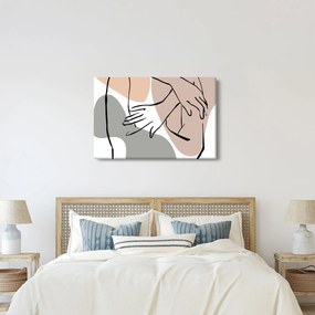 Tablou - Femeie corp linie de artă N⁰2 (90x60 cm)