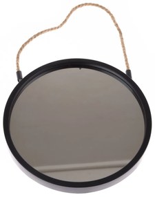 Oglindă suspendată din plastic Embellir negru,diametru 25 cm, diam. 25 cm