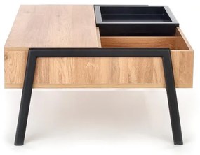 Masa de cafea Podium, lemn natural/negru