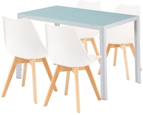 Set de sufragerie Liva 4+1 alb-alb