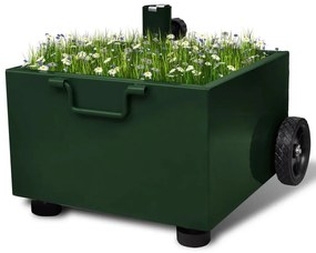 Suport umbrela de exterior, ghiveci plante, verde Verde, 12.5 kg