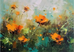 Tablou pe sticlă - Flori (70x50 cm)