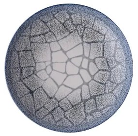 Set de veselă, 24 piese, din porțelan, albastru