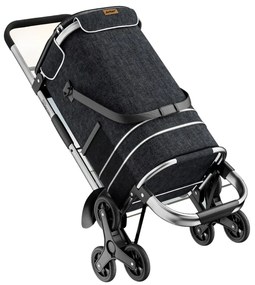 Geantă de cumpărături pe roți pentru scări COMFORT, 50L, negru Jurhan