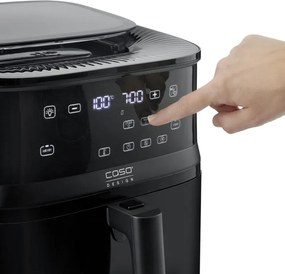 Friteuza cu aer cald si abur Caso AirFry & Steam 700, 1700 W, 7 l, 10 programe, 60-200°C, Timer, Fereastra, Alarma, Negru