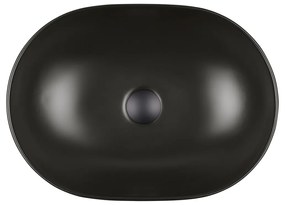 Oltens Hamnes Thin lavoar 49.5x35.5 cm oval negru 40819300