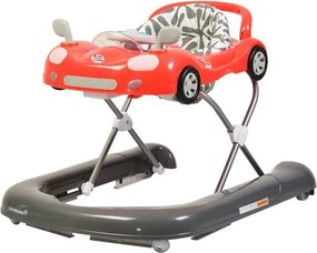 Premergator Reglabil in 3 Trepte NOVOKIDS™ Super Car , roti silentioase, Masinuta, Pliabil, 8 Roti, Cu Melodii si lumini, Cu Volan, Rosu