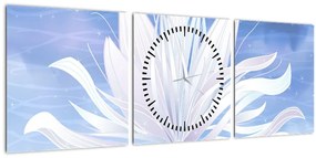 Tablou - Floare de lotus (cu ceas) (90x30 cm)