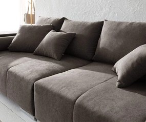 Canapea extensibilă dumonde cu ladă de depozitare si sezut confortabil din spuma high-density, Marbela Enjoy Kaki XXL 295x100 cm