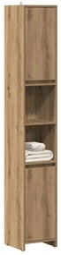 vidaXL Dulap de baie, Stejar artizanal, 30x30x183,5 cm, PAL