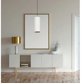 Lustr AVALO 1xE27/60W/230V alb/cupru pe cablu