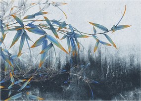 Tablou pe sticlă - Bambus pe perete (70x50 cm)
