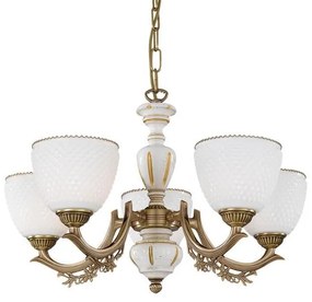 Candelabru din alama cu 5 brate design italian 8656