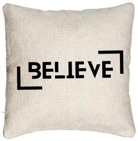 Perna Decorativa Canapea, Model Believe, 40x40 cm, Cu fermoar