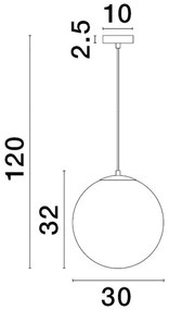 Pendul design modern JIAN, diametru 30cm